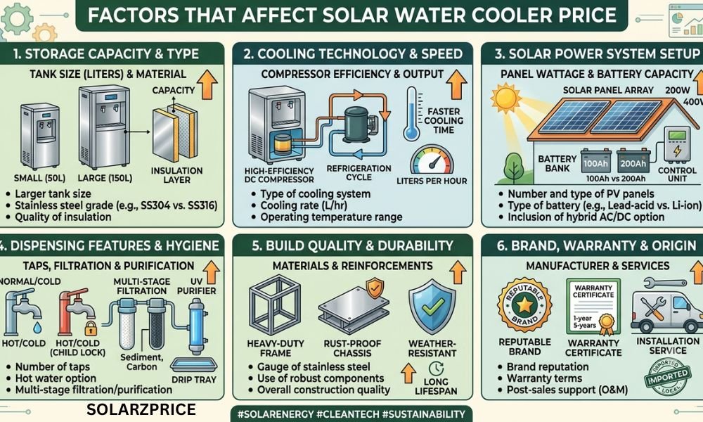 Factors That Affect Solar Water Cooler Price