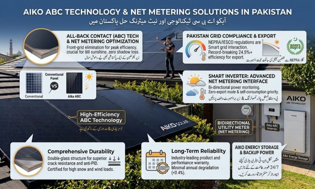 Aiko Solar Panels for Net Metering in Pakistan