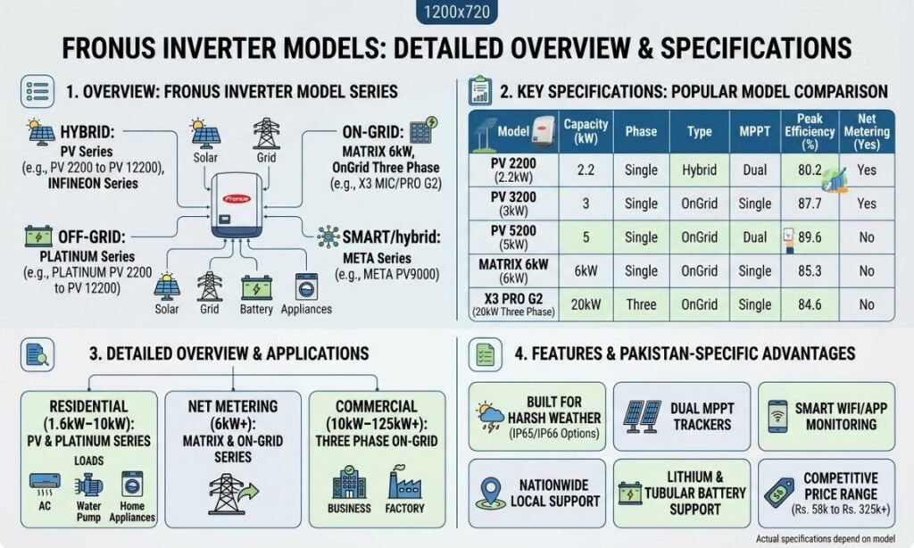 Fronus Inverter Models – Detailed Overview & Specifications