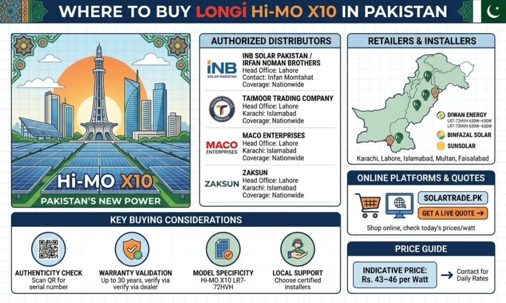Where to Buy LONGi Hi-MO X10 in Pakistan